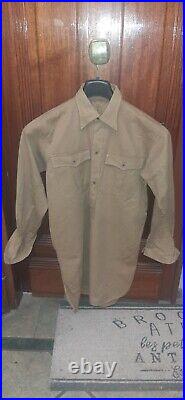 Veritable Chemise Brune Allemande Ww2 Normandie German Allemand