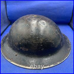 Véritable Seconde Guerre Mondiale WW2 Armée Britannique Combat Casque Avec