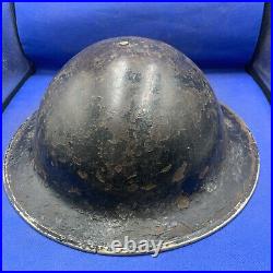 Véritable Seconde Guerre Mondiale WW2 Armée Britannique Combat Casque Avec