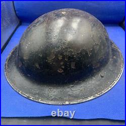 Véritable Seconde Guerre Mondiale WW2 Armée Britannique Combat Casque Avec