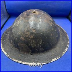 Véritable Seconde Guerre Mondiale WW2 Armée Britannique Combat Casque Avec Liner