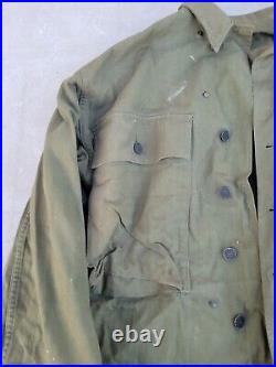 Veste Combat Hbt Americaine / Jacket Od 7 / Us Army / USA / Originale Ww2