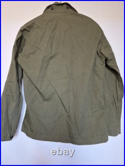 Veste HBT original US WW2 34R rabat anti-gaz jacket herringbone twill jeep Dodge