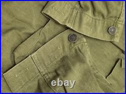 Veste HBT original US WW2 34R rabat anti-gaz jacket herringbone twill jeep Dodge