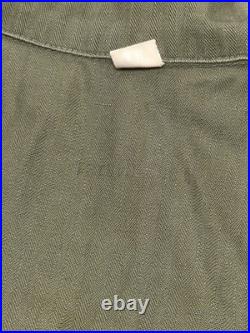 Veste HBT original US WW2 34R rabat anti-gaz jacket herringbone twill jeep Dodge