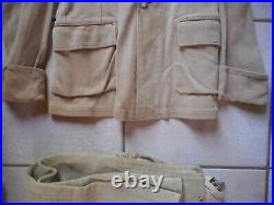 Veste coloniale beige modèle 1920/29 col aiglon + pantalon modèle 1929