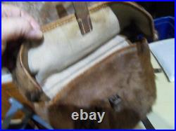 Vintage 1944 Swiss Army Cowhide Leather Backpack Military sac a dos WWII
