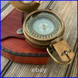 Vintage Solide Laiton Seconde Guerre Mondiale Militaire Poche Boussole Cadeau