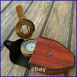 Vintage Solide Laiton Seconde Guerre Mondiale Militaire Poche Boussole Cadeau