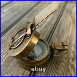 Vintage Solide Laiton Seconde Guerre Mondiale Militaire Poche Boussole Cadeau