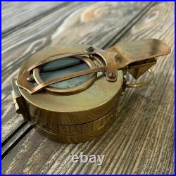 Vintage Solide Laiton Seconde Guerre Mondiale Militaire Poche Boussole Cadeau