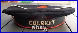 WW2 Bon Bachi T61! Croiseur COLBERT 1940 Bonnet Marine Réglementaire ORIGINAL