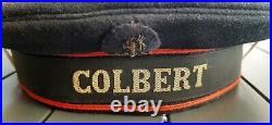 WW2 Bon Bachi T61! Croiseur COLBERT 1940 Bonnet Marine Réglementaire ORIGINAL