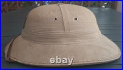 WW2 Bon Casque Colonial 1940 et Indochine toile liège tropical France ORIGINAL