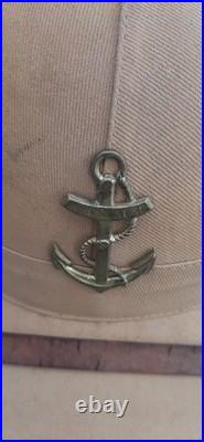 WW2 Bon Casque Colonial Mle 1931 toile liège réglementaire tropical ORIGINAL