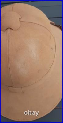 WW2 Bon Casque Colonial Mle 1931 toile liège réglementaire tropical ORIGINAL