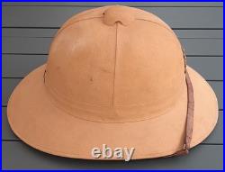 WW2 Bon Casque Colonial Mle 1931 toile liège réglementaire tropical ORIGINAL