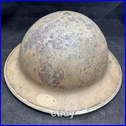 WW2 Britannique Feu Service Casque Original Complet Ensemble Domestique