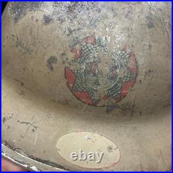 WW2 Britannique Feu Service Casque Original Complet Ensemble Domestique
