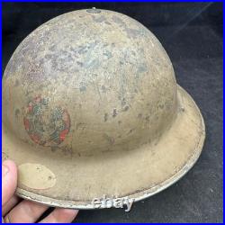 WW2 Britannique Feu Service Casque Original Complet Ensemble Domestique