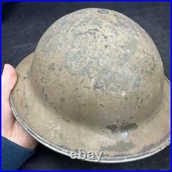 WW2 Britannique Feu Service Casque Original Complet Ensemble Domestique