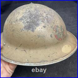 WW2 Britannique Feu Service Casque Original Complet Ensemble Domestique