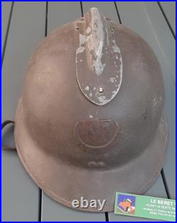 WW2 Casque Adrian M1926 Troupes d'Afrique 2° Guerre ORIGINAL Provence 44