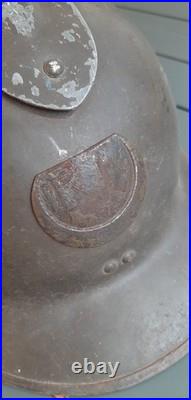 WW2 Casque Adrian M1926 Troupes d'Afrique 2° Guerre ORIGINAL Provence 44 WW2 Casque Adrian M1926 Troupes d'Afrique 2° Guerre ORIGINAL Provence 44