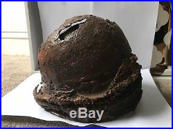 WW2 Casque US M1 Relique Omaha Beach D-DAY UNIQUE- Relics of D-Day Helmets