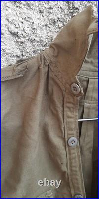WW2 Chemise Troupe type modèle 1935 coton col à restaurer ORIGINAL Uniforme