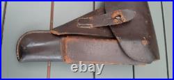 WW2 Etui Holster clg44 Pistolet Allemand 1944 cuir fauve ORIGINAL Para Luft