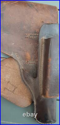 WW2 Etui Holster clg44 Pistolet Allemand 1944 cuir fauve ORIGINAL Para Luft
