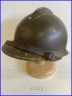 WW2 Français Casque Adrian Nominatif Lieutenant SCHNEIDER Infanterie Modèle 26