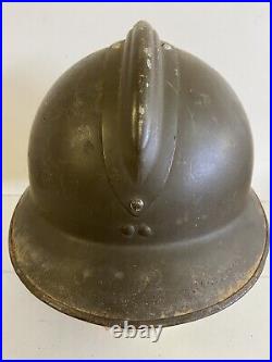 WW2 Français Casque Adrian Nominatif Lieutenant SCHNEIDER Infanterie Modèle 26