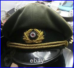 WW2 German General Embroidered Gabardine Visor Cap REPRODUCTION