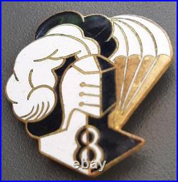 WW2 Insigne 1° RCP 8° Cie 1944 poinçon Régiment Chasseurs Parachutiste ORIGINAL