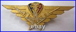 WW2 Insigne alu 12° Groupe de FTA Artillerie ORIGINAL Provence 1944 Toulon