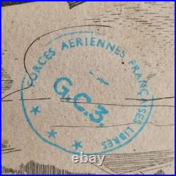 WW2 Lithographie aviation Normandie-Niémen signée H. Sainton & pilotes Yak