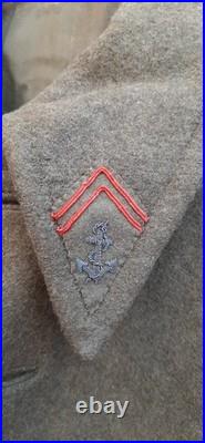 WW2 Manteau / Capote Mle 1932 Sous Lieutenant Troupes Coloniale France 1940