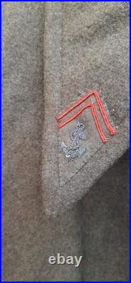 WW2 Manteau / Capote Mle 1932 Sous Lieutenant Troupes Coloniale France 1940