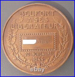 WW2 Médaille Libération de BELFORT 1944 ORIGINAL thème 1° Choc Commandos Afrique WW2 Médaille Libération de BELFORT 1944 ORIGINAL thème 1° Choc Commandos Afrique