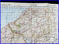 WW2 Militaire Carte Normandie Chausey France Rare Cancelled Copie Lampeter Wales