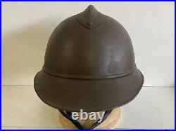 WW2 Rare Casque Adrian Italien M15 Coiffe Jugulaire Helmet Casco Modèle 15