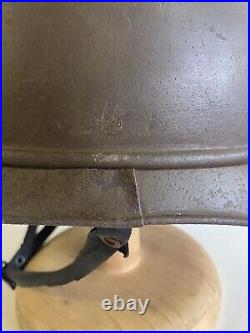 WW2 Rare Casque Adrian Italien M15 Coiffe Jugulaire Helmet Casco Modèle 15