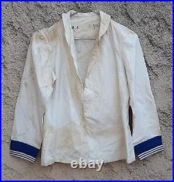 WW2 Vareuse Marinière datée 1940 toile coton MARINE NATIONALE FNFL ORIGINAL WW2 Vareuse Marinière datée 1940 toile coton MARINE NATIONALE FNFL ORIGINAL