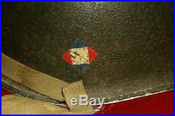 WW2 WWII Casque US 1er armee francaise