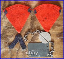 WWII Lot Soldat 1940 Pattes de Col 141° Artillerie Hippomobile Plaque STALAG 13