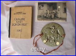 Ww2 Allemagne Lot Annuaire Médaille Lettre Correspondance Etre Une Bonne Femme