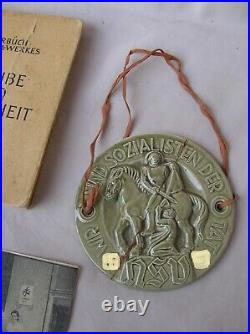 Ww2 Allemagne Lot Annuaire Médaille Lettre Correspondance Etre Une Bonne Femme