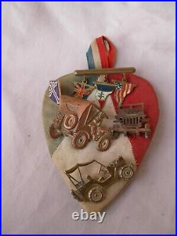 Ww2 Alliés Décoration 5 Broche Fl 83830 Drapeau Allié 3 Jeep Willys Libération